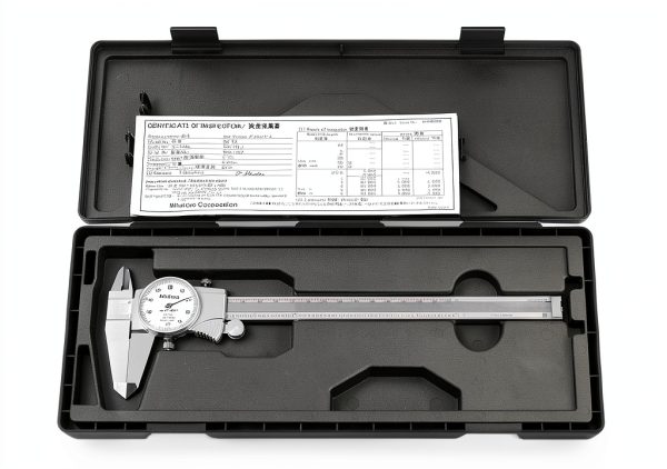 Mitutoyo 8-Inch Foldable Dial Caliper with TiN Coating Model 505-743J-1